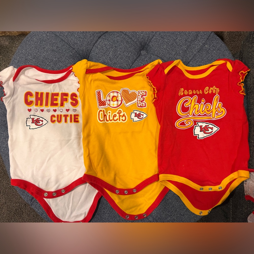 Baby Bodysuit Trio - Kansas City Chiefs